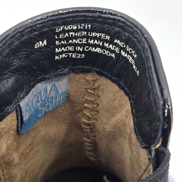 Sofft Samira Chelsea Boots Booties Womens Size 6 Black Crinkle Patent Leather - Picture 9 of 10